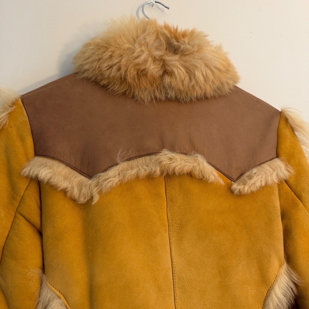 Voyage Invest in the Original Fox Fur Sheepskin Jacket Womens Medium Custom Rare - Picture 8 of 11
